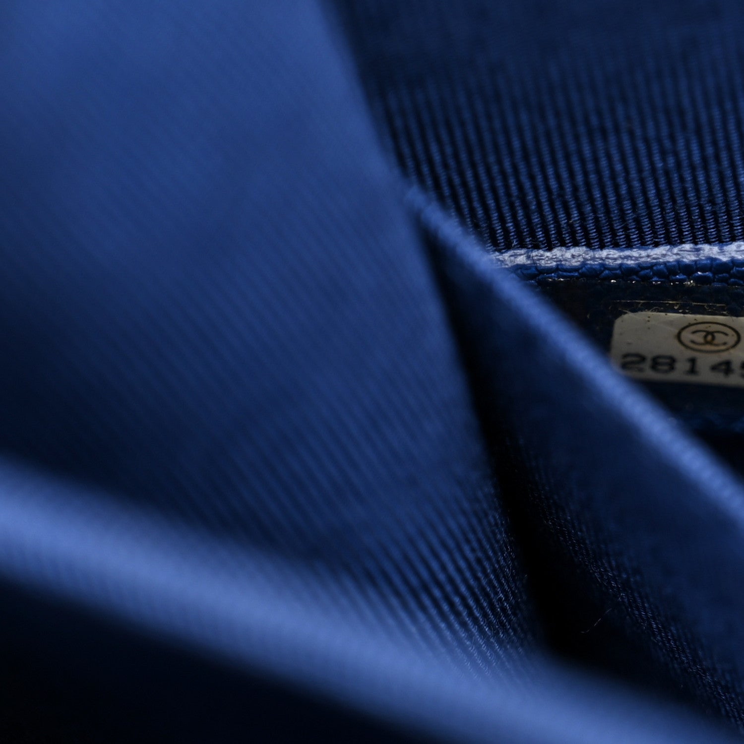 Chanel Caviar Quilted North South Boy Flap Blue 8 of 10