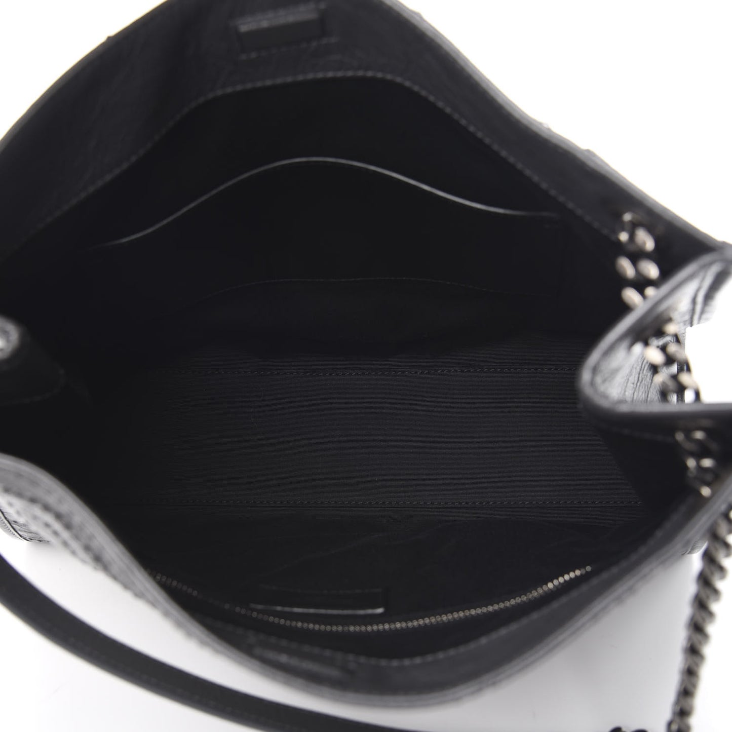 Crinkled Calfskin Matelasse Monogram Medium Niki Shopper Tote Smog