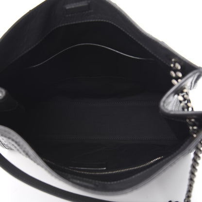 Saint Laurent Crinkled Calfskin Matelasse Monogram Medium Niki Shopper Tote Smog 6 of 11