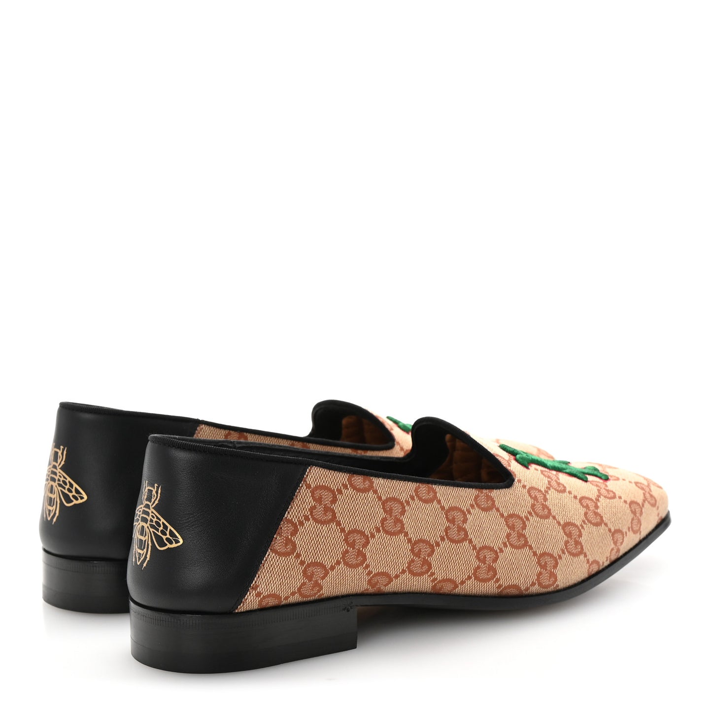 X MLB GG Monogram LA Dodgers Embroidered Mens Loafers 8 Beige Ruggine Black