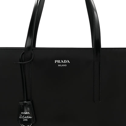 Prada Spazzolato Medium Re-Edition 1995 Double Handle Handbag Black 8 of 11