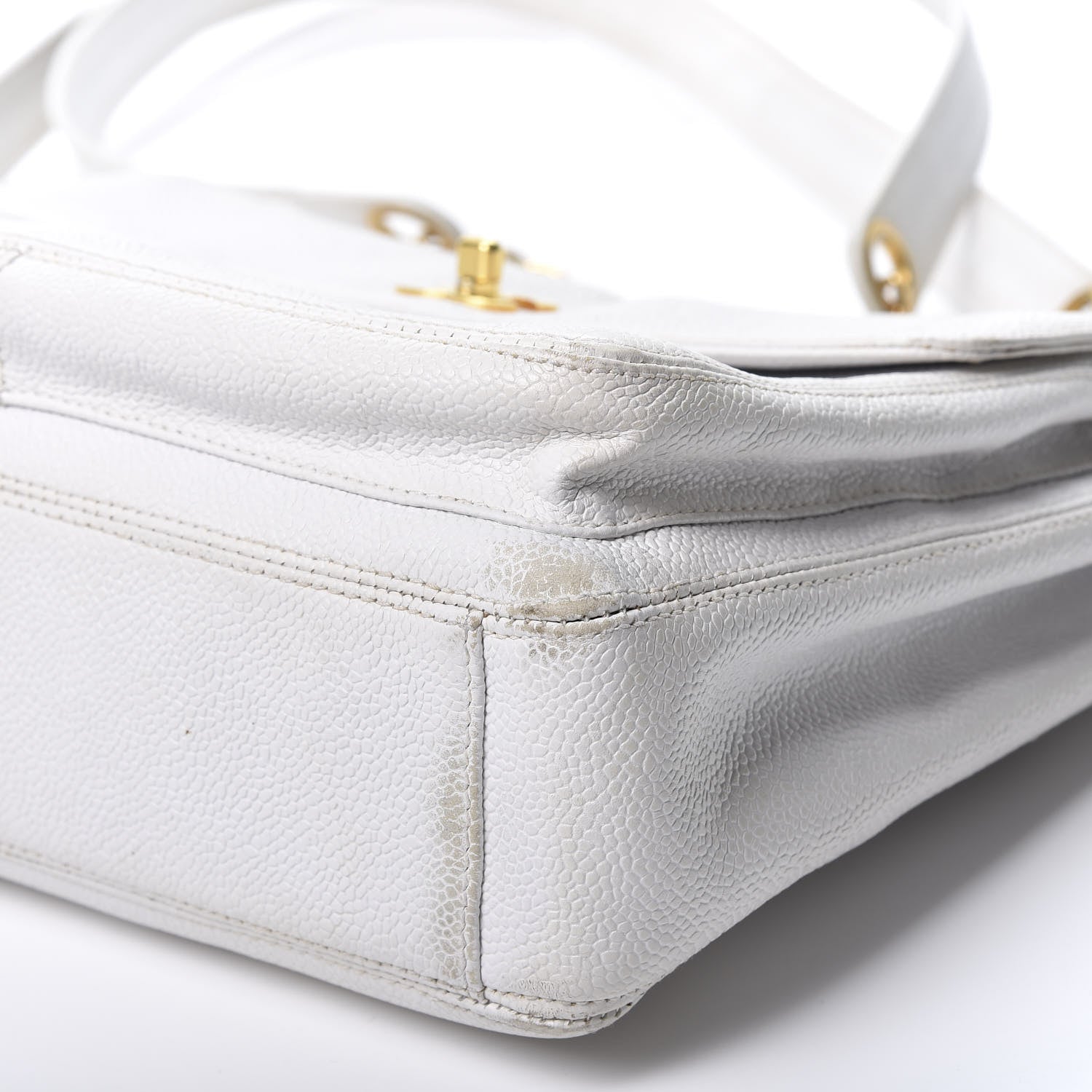 Chanel Caviar Flap Shoulder Bag White 8 of 15