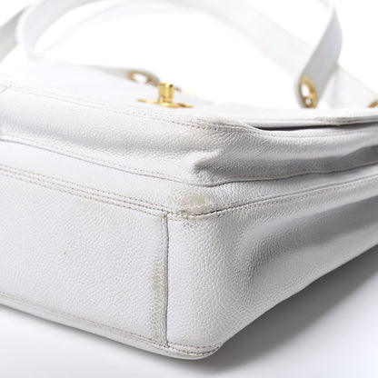 Chanel Caviar Flap Shoulder Bag White 8 of 15