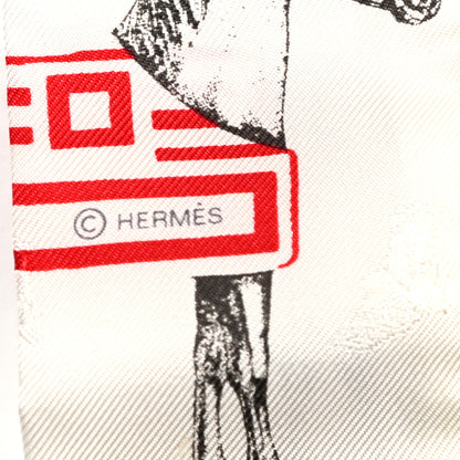 Hermes Silk Garde Robe Pop Charms Twilly White Multicolor 3 of 4