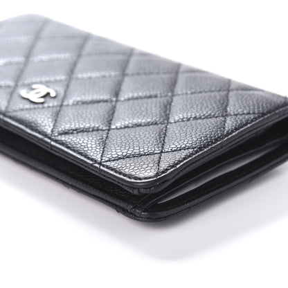 Chanel Caviar Quilted Yen Wallet Black 7 of 17