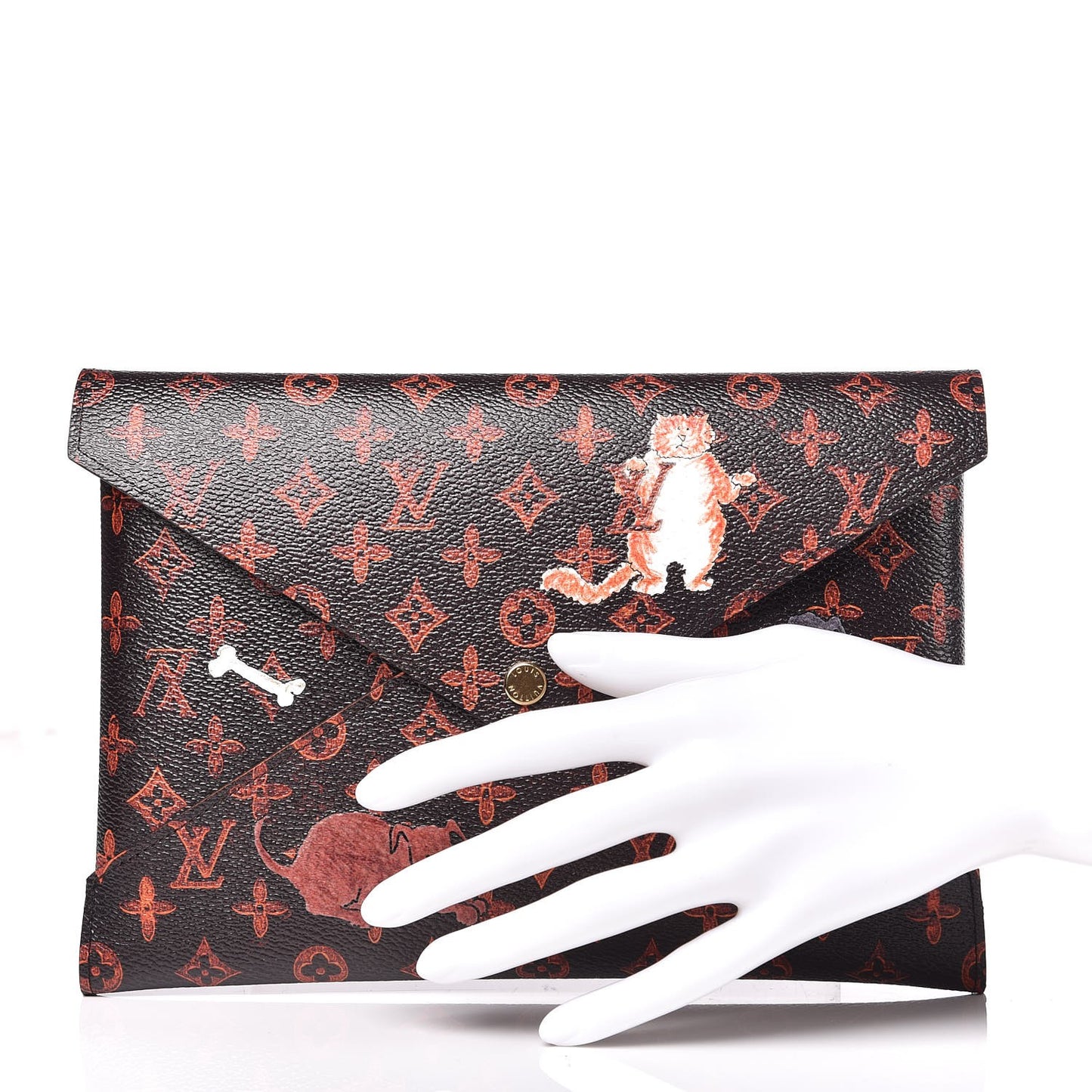 Catogram Kirigami Pochette Set Marron White Black