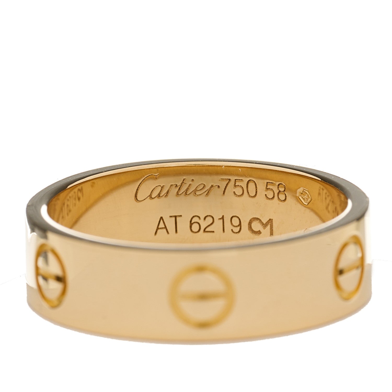 Cartier 18K Yellow Gold 5.5mm LOVE Ring 58 8.25 4 of 4