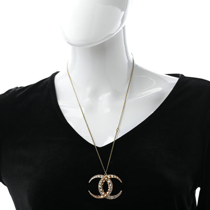 Chanel Baguette Crystal Moon CC Necklace Gold 2 of 5