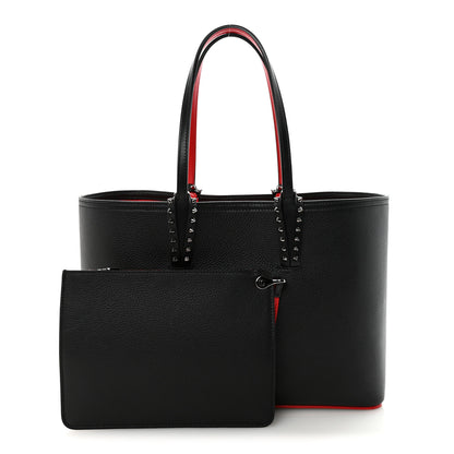 Christian Louboutin Calfskin Empire Spikes Small East West Cabata Tote Black 3 of 10