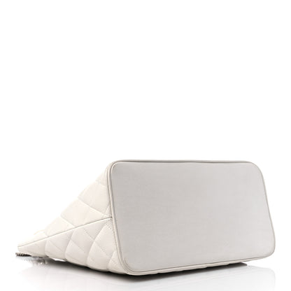 Chanel Caviar Quilted Medallion Tote White 4 of 13