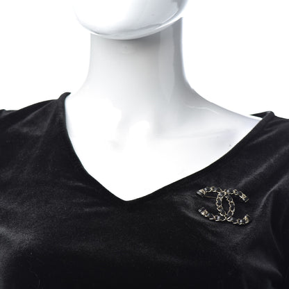 Chanel Lambskin Chain CC Brooch Black Gold 2 of 5