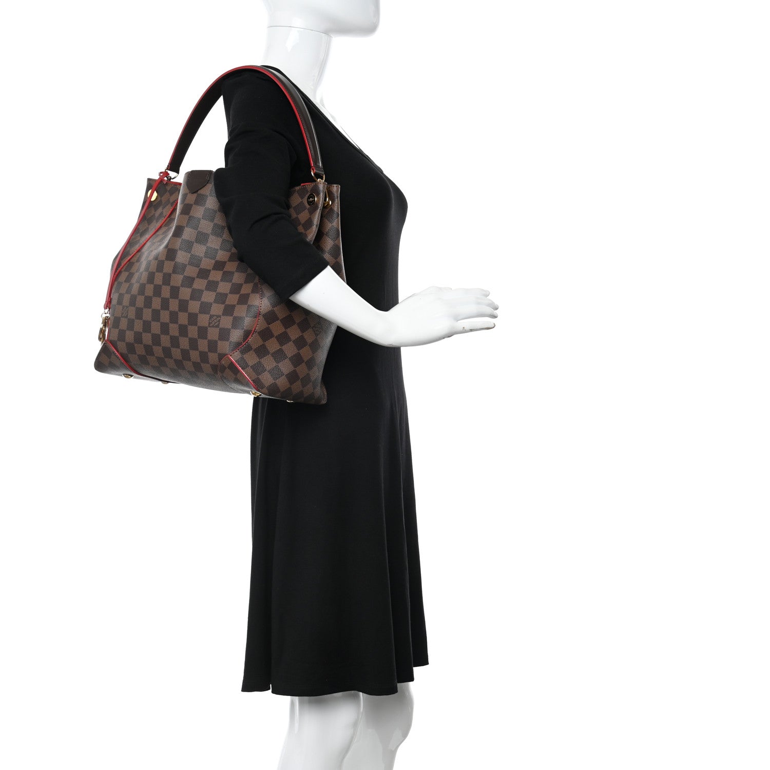 Louis Vuitton Damier Ebene Caissa Hobo Cherry 2 of 11