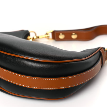 Celine Smooth Calfskin Medium Strap Ava Shoulder Bag Black Tan 8 of 8