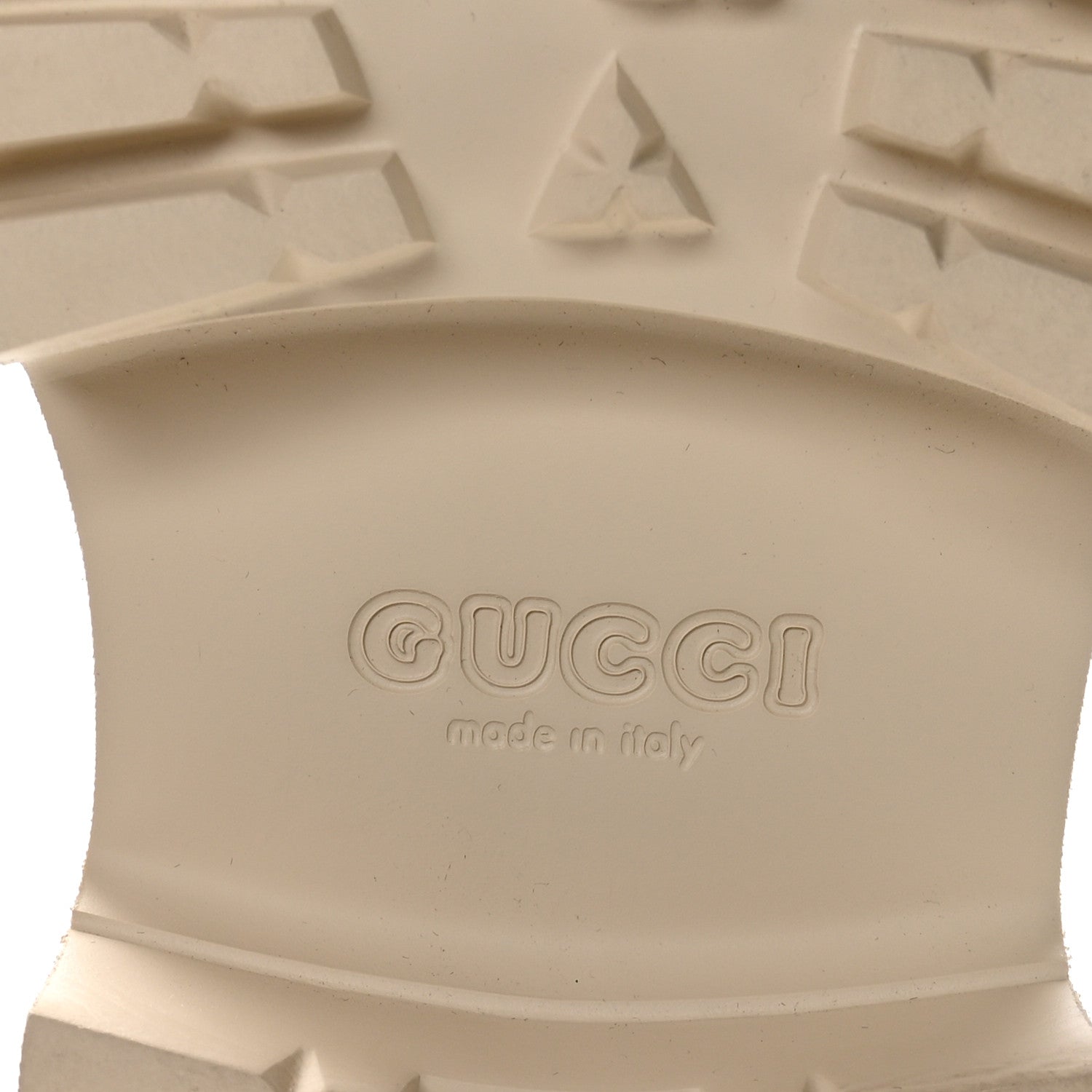 Gucci Rubber GG Monogram Perforated Elea Platform 55mm Lug Sole Sandals 38 Mystic White 7 of 9