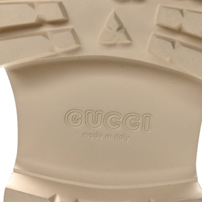 Gucci Rubber GG Monogram Perforated Elea Platform 55mm Lug Sole Sandals 38 Mystic White 7 of 9