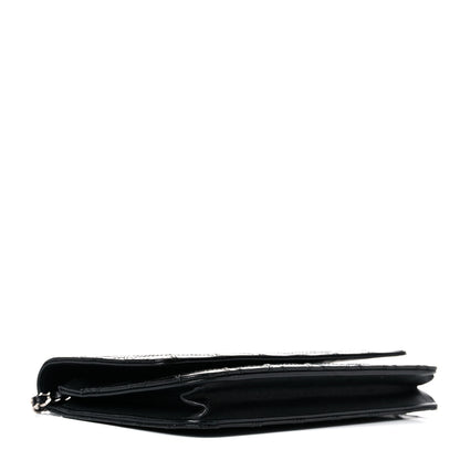 Chanel Lambskin Diamond Stitched Wallet On Chain WOC Black 4 of 23