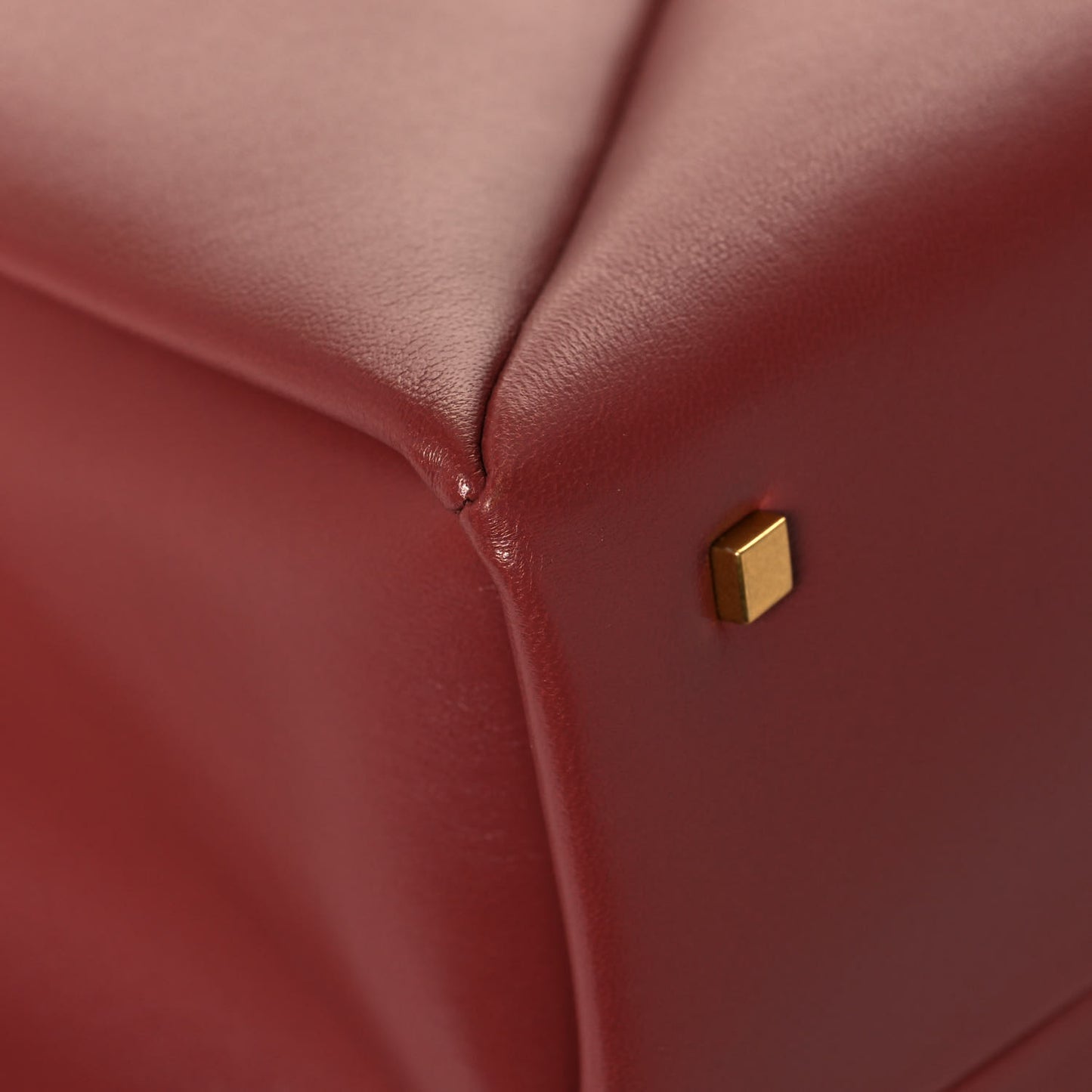 Nappa Large One Stud Handbag Gingerbread