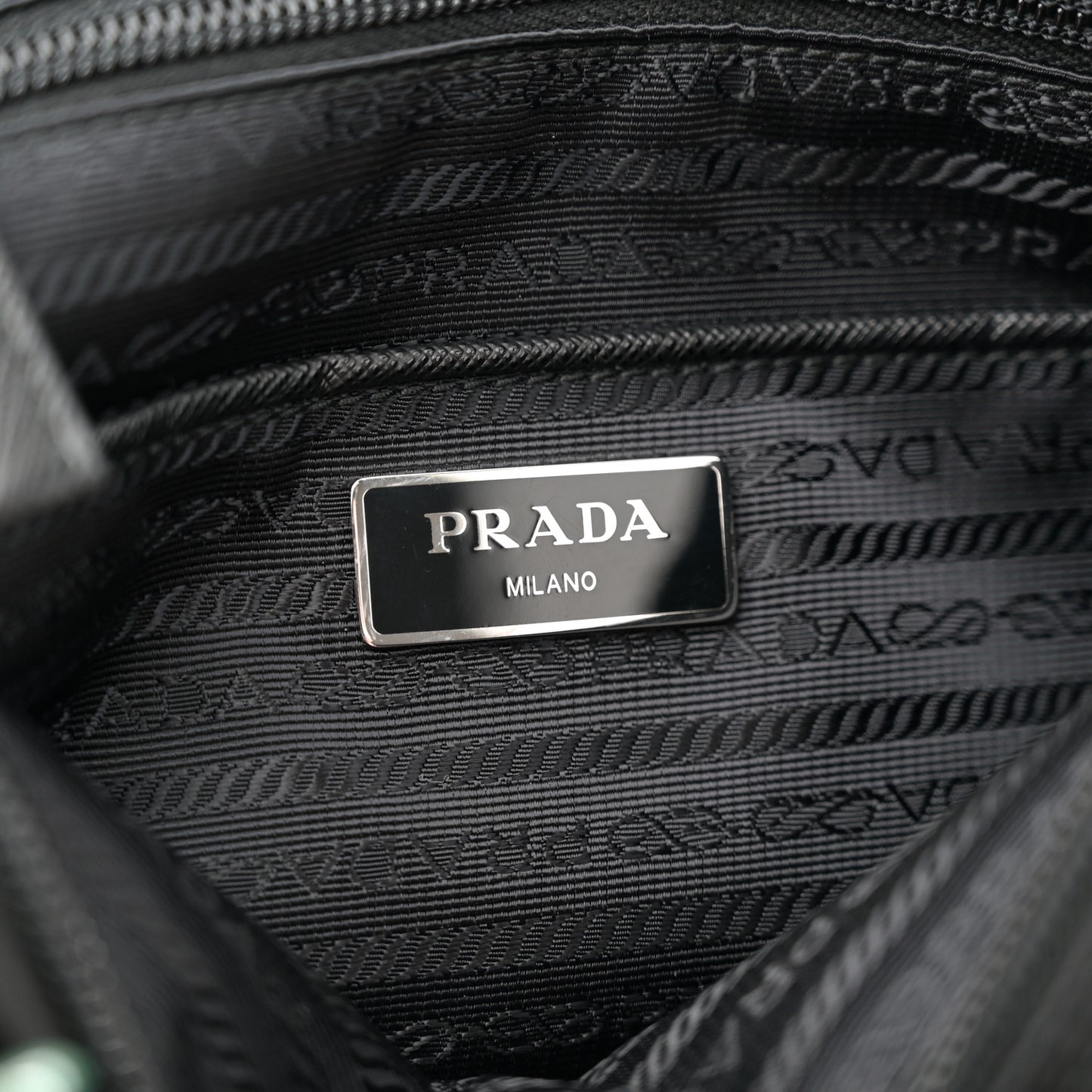 Nylon Vela Double Snap Buckle Messenger Bag Black