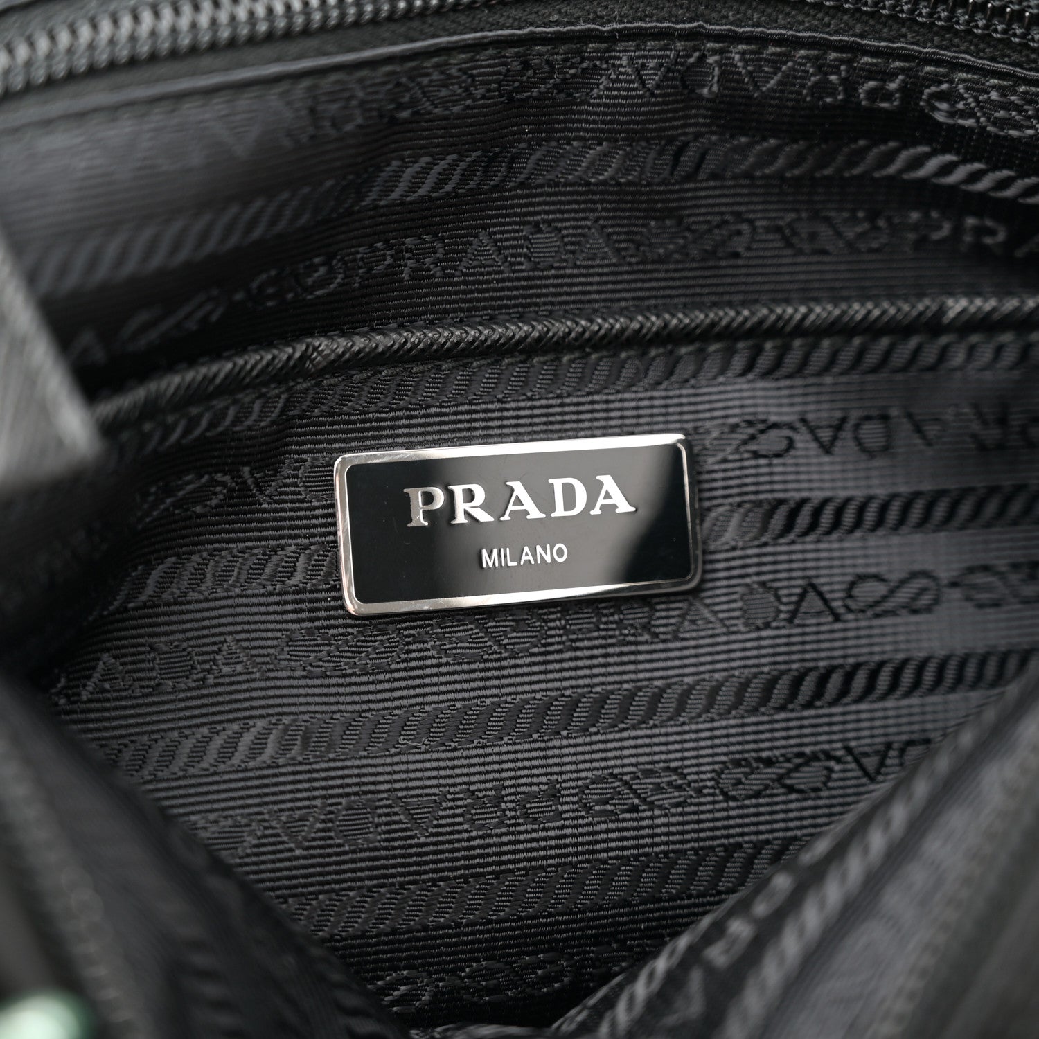 Prada Nylon Vela Double Snap Buckle Messenger Bag Black 6 of 9