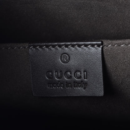 Gucci GG Supreme Monogram Selleria Calfskin Web New Web Cosmetic Case Beige Ebony Cocoa 6 of 7