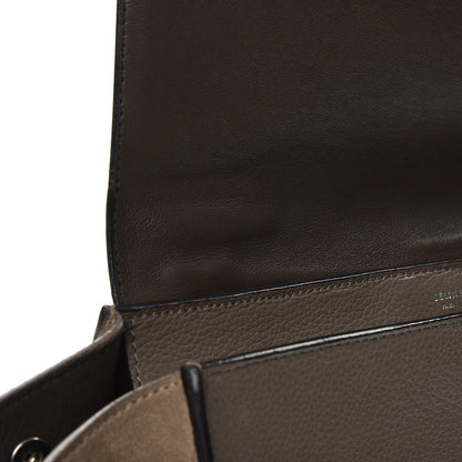 Celine Drummed Calfskin Suede Medium Trapeze Souris 10 of 10