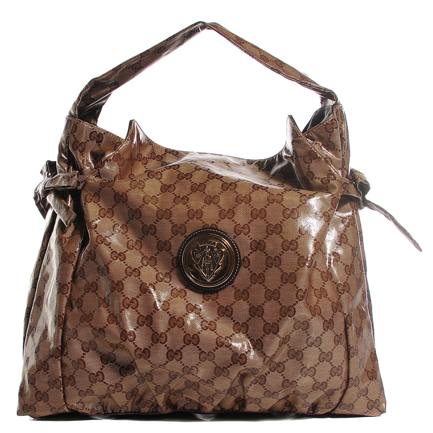 Crystal Monogram Medium Hysteria Tote Brown