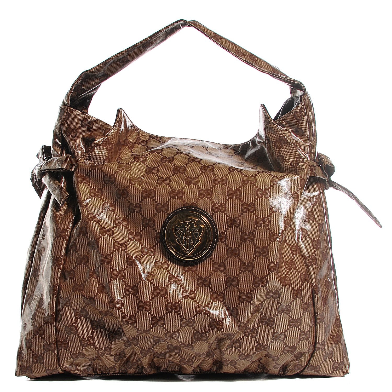 Gucci Crystal Monogram Medium Hysteria Tote Brown 1 of 9