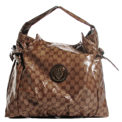 Gucci Crystal Monogram Medium Hysteria Tote Brown 1 of 9