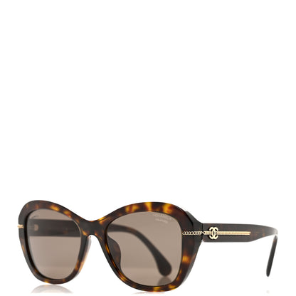 Chanel Acetate Polarized CC Butterfly Sunglasses 5510-A Dark Tortoise 1 of 8