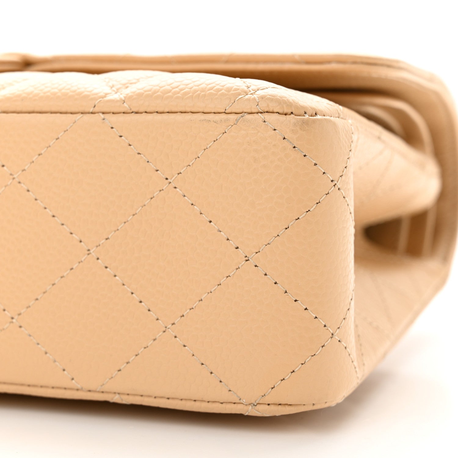 Chanel Caviar Quilted Medium Double Flap Beige 10 of 13