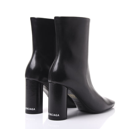 Balenciaga Shiny Sheepskin 20mm Oval Booties 38 Black 4 of 9