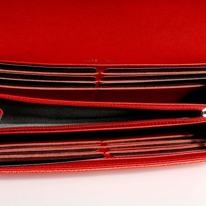 Chanel Caviar CC Long Flap Wallet Coral 9 of 9
