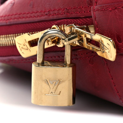 Louis Vuitton Ostrich Alma BB Red 7 of 10