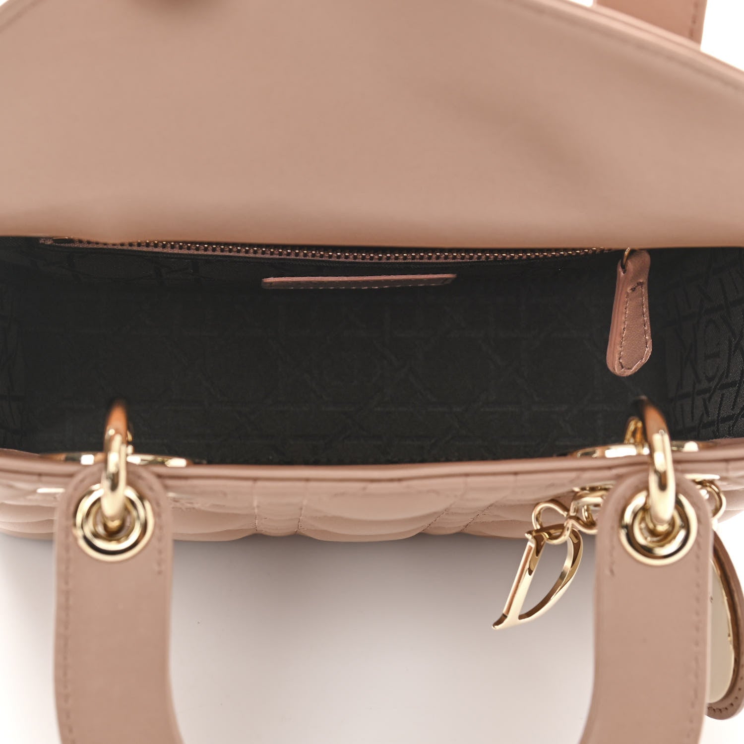 Christian Dior Lambskin Cannage Small My ABCDior Lady Dior Taupe 5 of 10