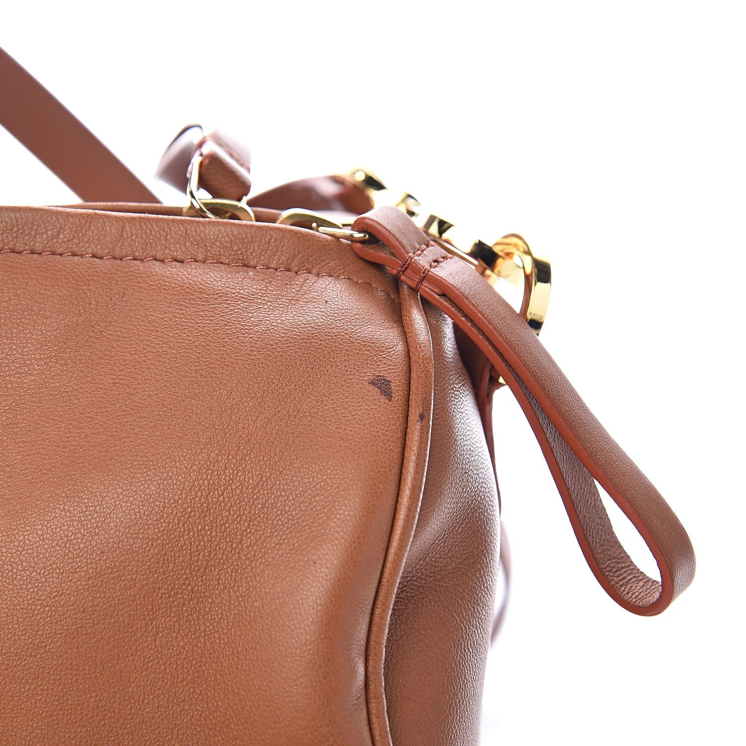 Mansur Gavriel Lambskin Mini Duffel Bag Saddle 9 of 12