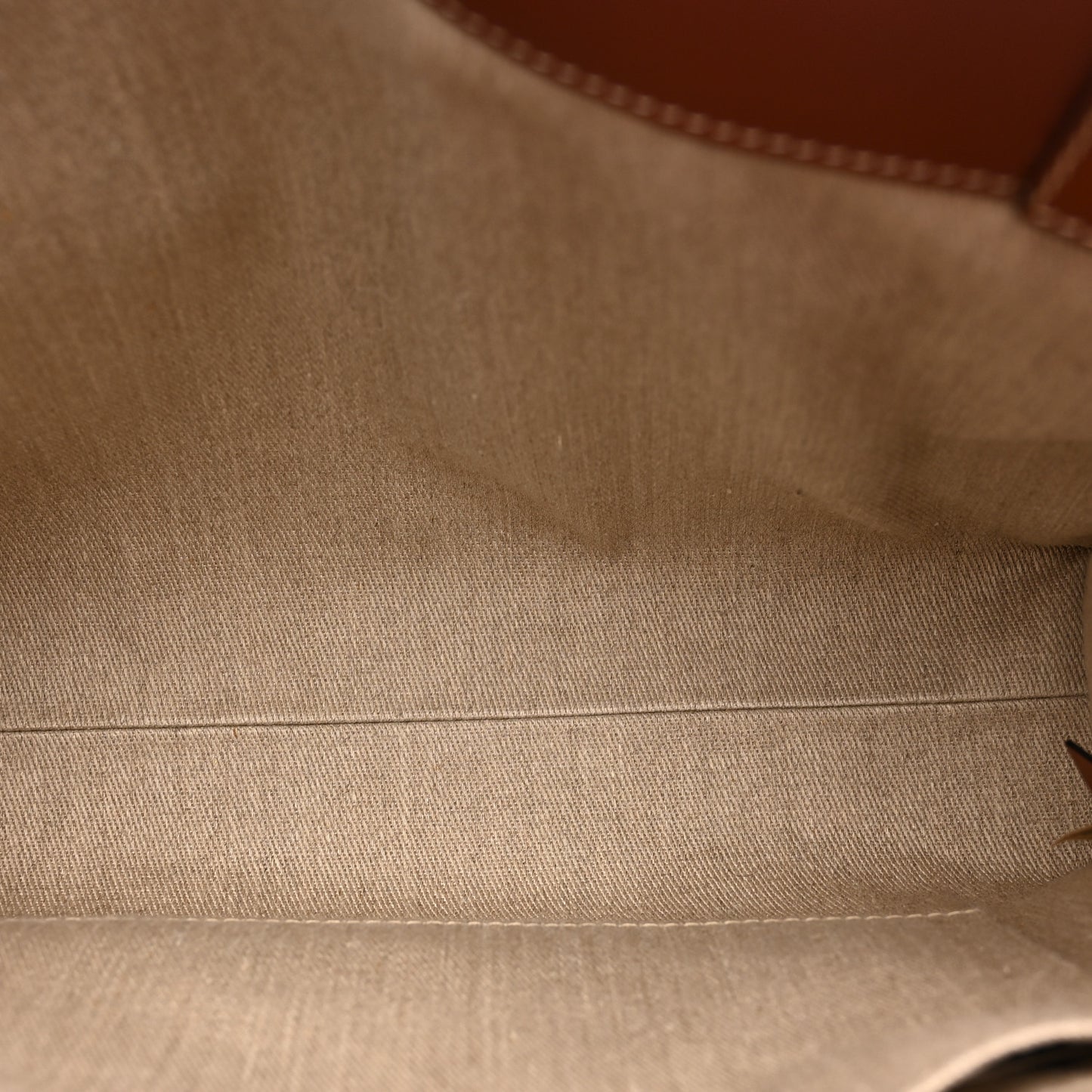Cotton Calfskin Medium Woody Ribbon Fringe Tote Sepia Brown