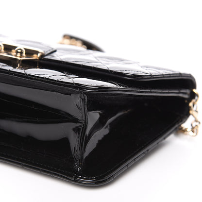 Christian Dior Patent Cannage Miss Dior Promenade Pouch Black 7 of 10