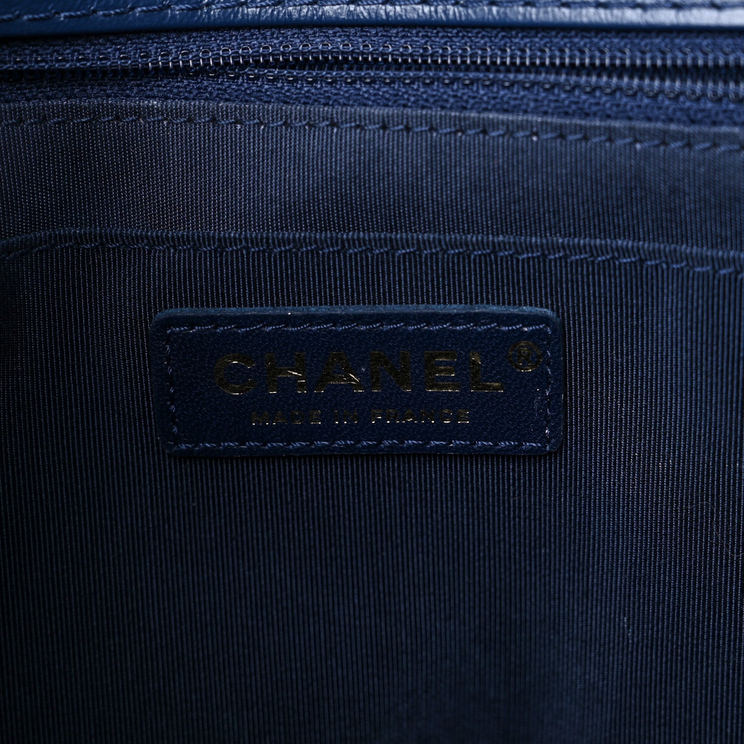 Chanel Aged Calfskin Chevron Quilted Backpack Navy 6 of 13