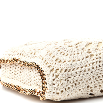 Stella McCartney Cotton Crochet Falabella Ajouree Tote Bag White 7 of 9