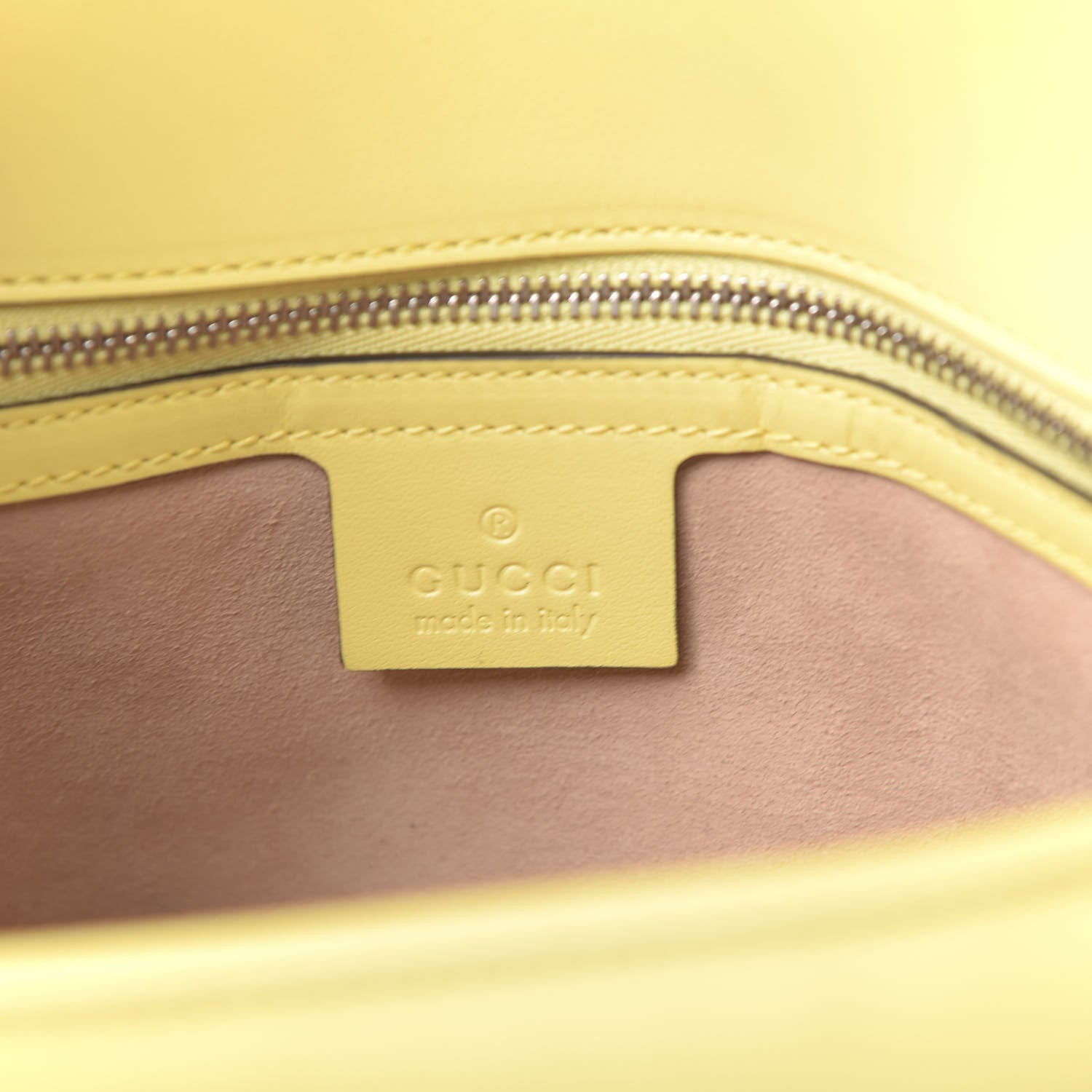 Gucci Calfskin Matelasse Small GG Marmont Shoulder Bag Banana 6 of 10