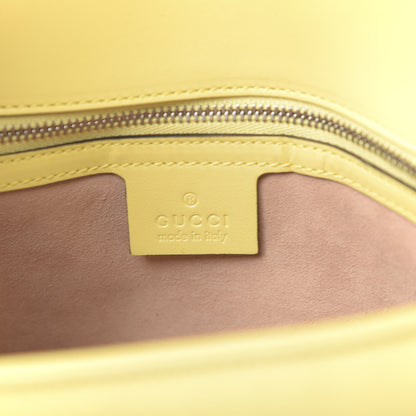 Gucci Calfskin Matelasse Small GG Marmont Shoulder Bag Banana 6 of 10