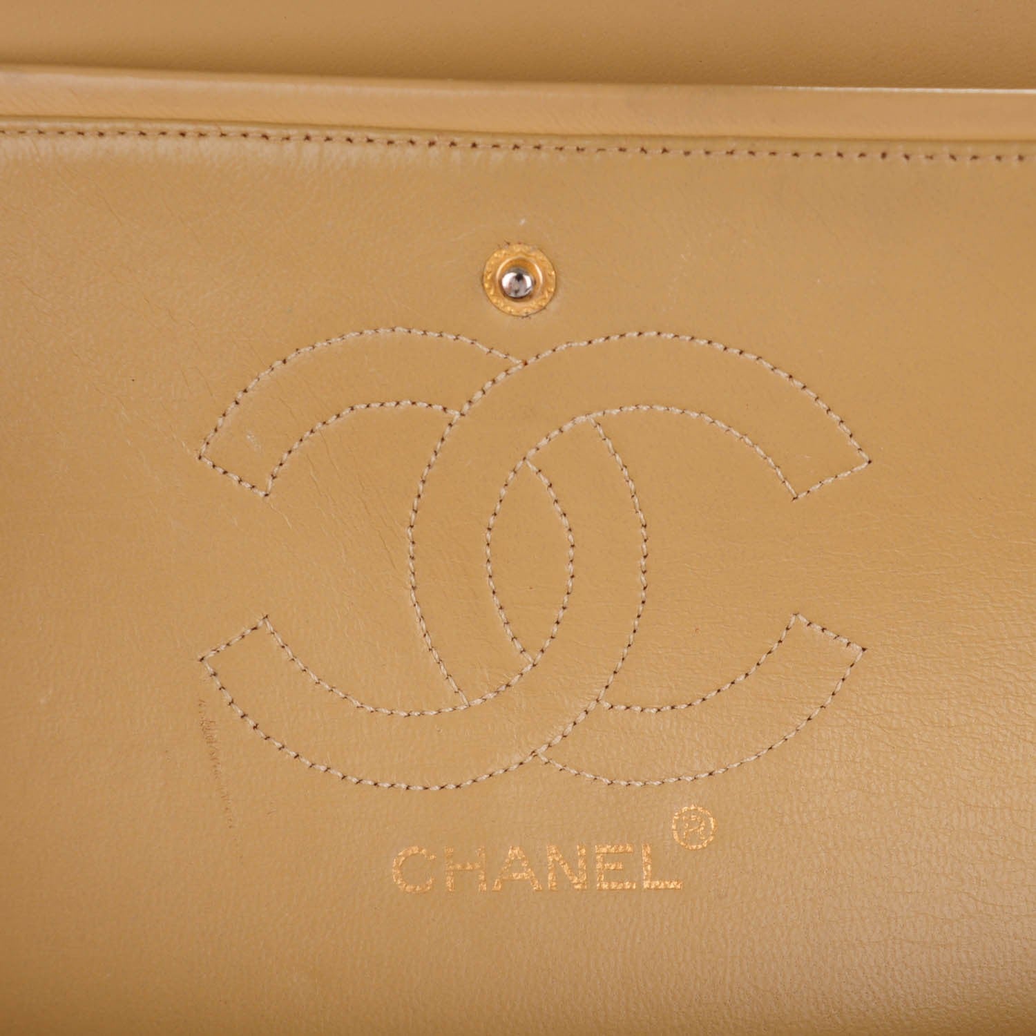Chanel Lambskin Quilted Medium Double Flap Beige 6 of 11