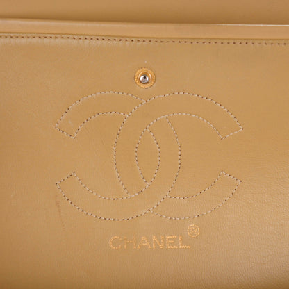 Chanel Lambskin Quilted Medium Double Flap Beige 6 of 11