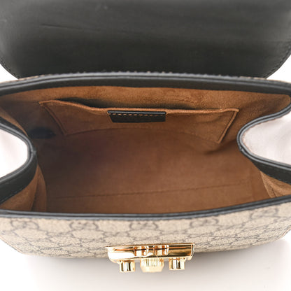 Gucci GG Supreme Monogram Calfskin Padlock Backpack Beige Cuir Black 6 of 11