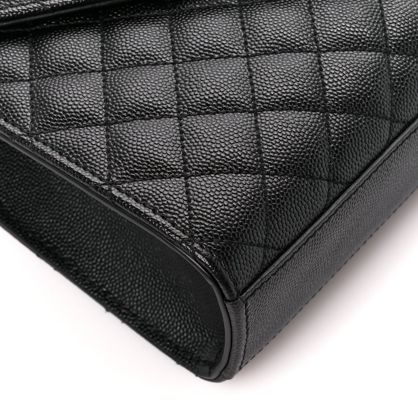 Grain De Poudre Textured Mixed Matelasse Triquilt Medium Monogram Satchel Black