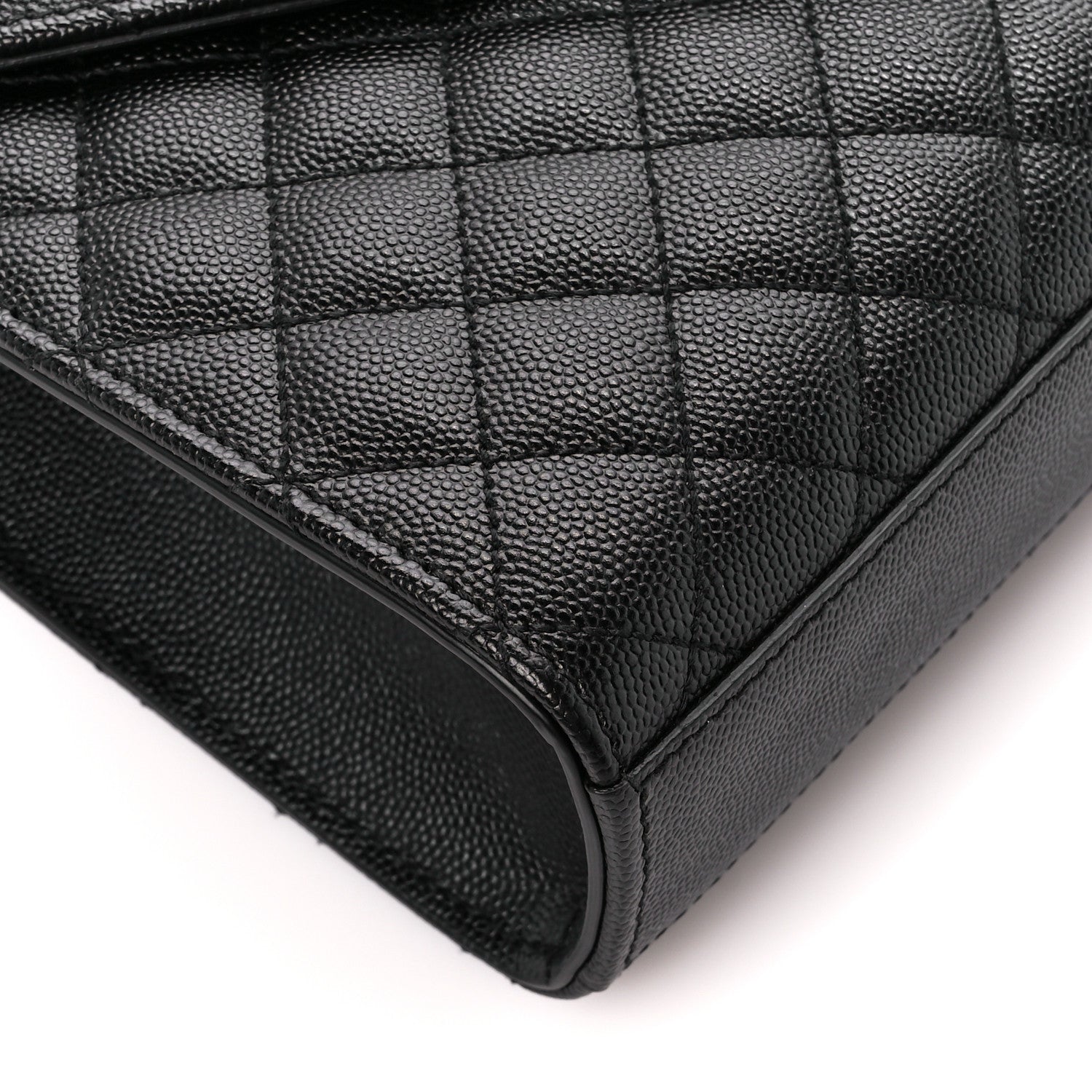 Saint Laurent Grain De Poudre Textured Mixed Matelasse Triquilt Medium Monogram Satchel Black 10 of 11