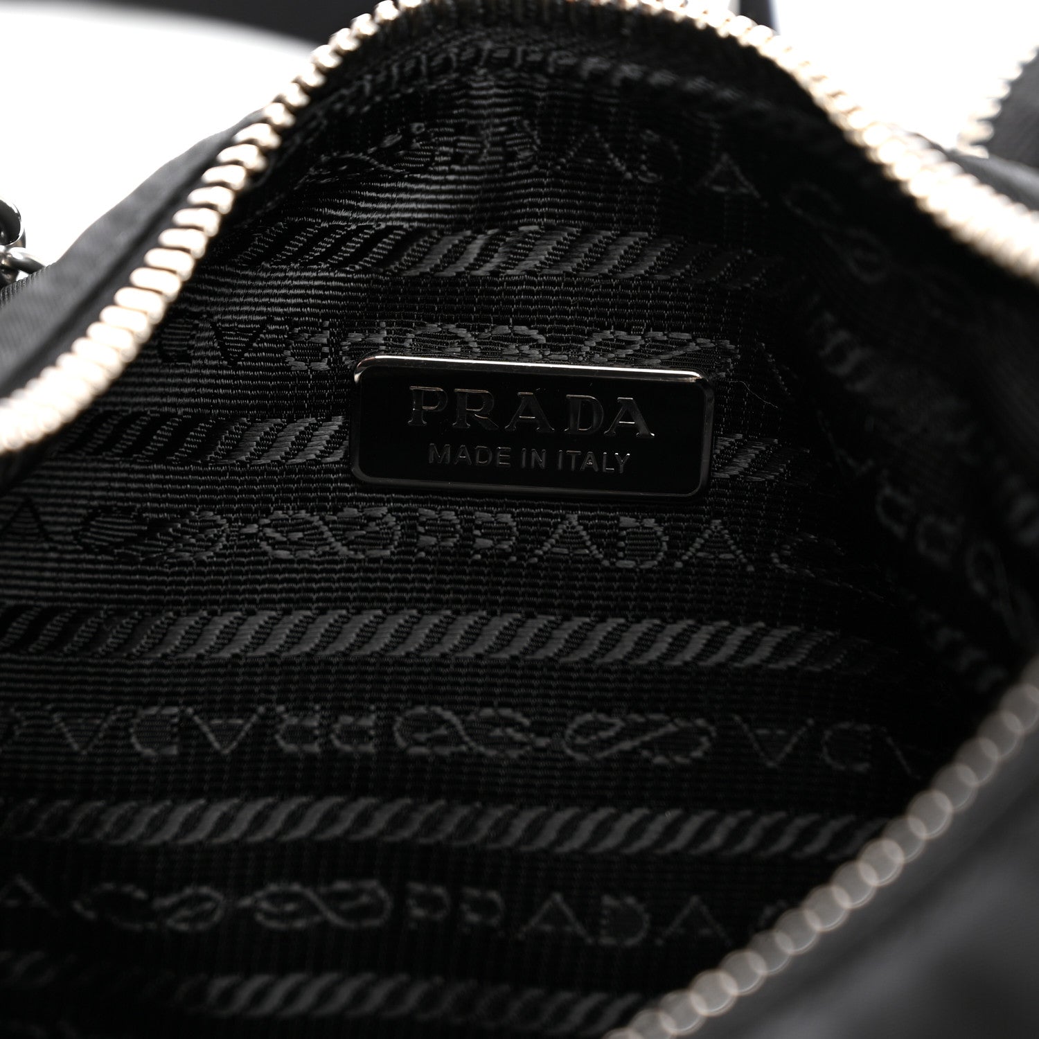 Prada Nylon Sequin Embellished Polka Dot Re-Edition 2005 Shoulder Bag Black 6 of 10
