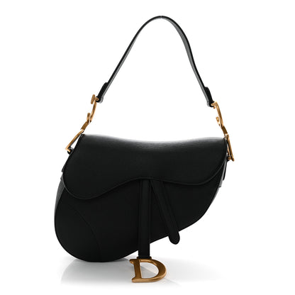 Christian Dior Grained Calfskin Saddle Bag Black 1 of 10