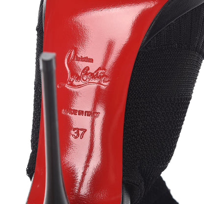 Christian Louboutin Maille Tricot Nappa Cheminene 120 Sock Ankle Boots 37 Black 6 of 8