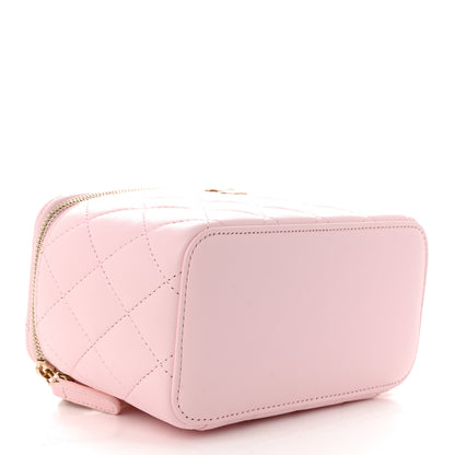 Chanel Lambskin Quilted Small Top Handle Vanity Case With Chain Light Pink 4 of 11